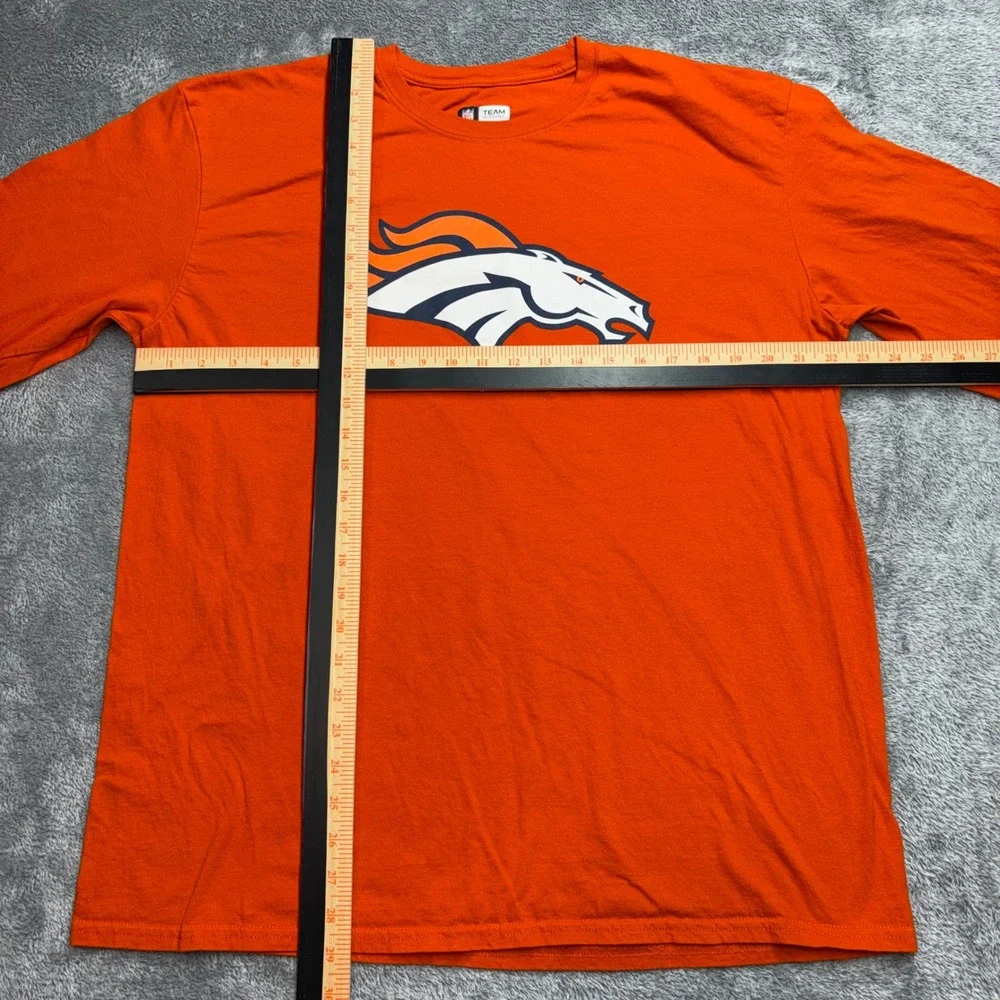 NFL Denver Broncos T-Shirt & Scarf Bundle‎ Mens XL Orange Good Long Sleeve Knit